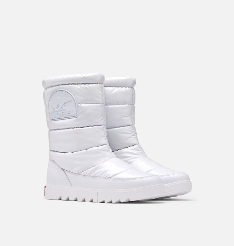 Botas Nieve Sorel Mujer - Joan Of Arctic™ Next Lite Mid Puffy Bajas Blancas - 90654-BKCL